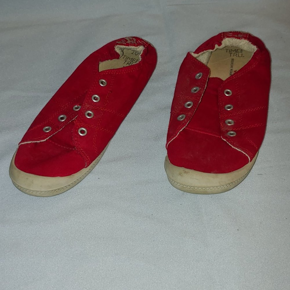 Red loafers